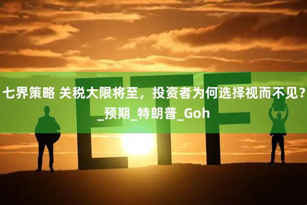 七界策略 关税大限将至，投资者为何选择视而不见？_预期_特朗普_Goh